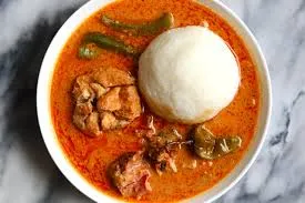 Omo Tuo with Groundnut Soup